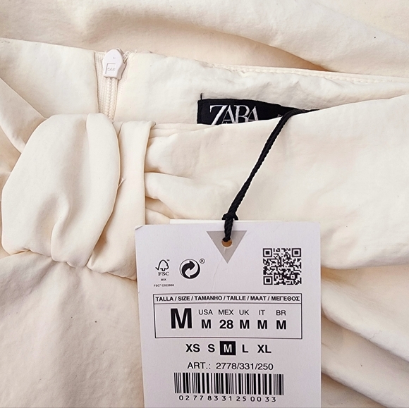 NWT Zara Voluminous Mini Skirt with Bow Detail, Size M - Picture 13 of 13